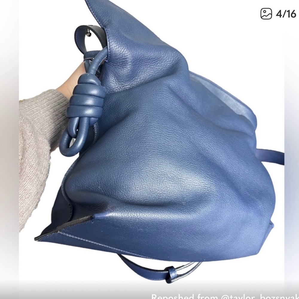Loewe Blue Leather Shoulder Bag